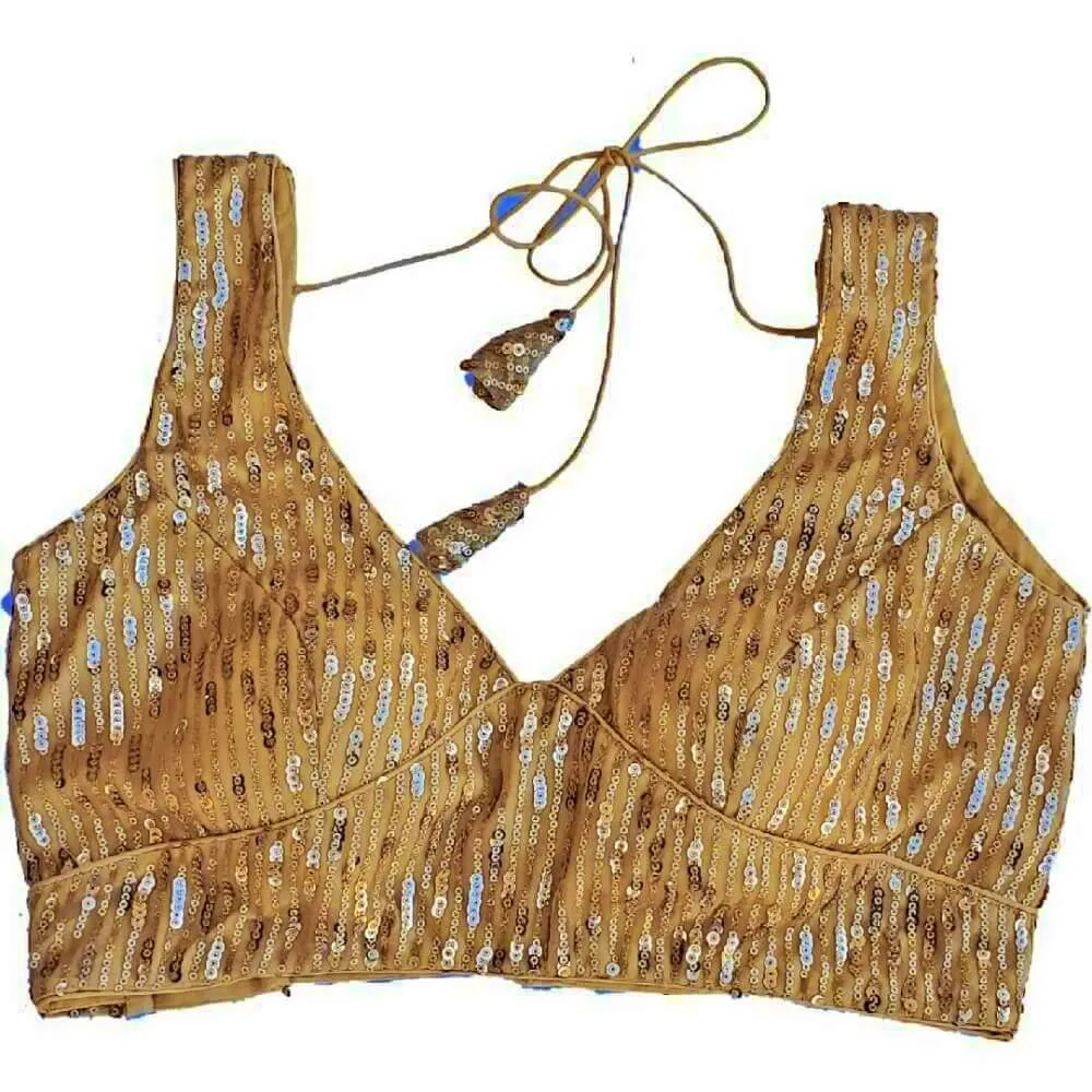 Antique Gold Sleeveless Blouse