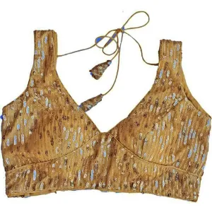 Antique Gold Sleeveless Blouse