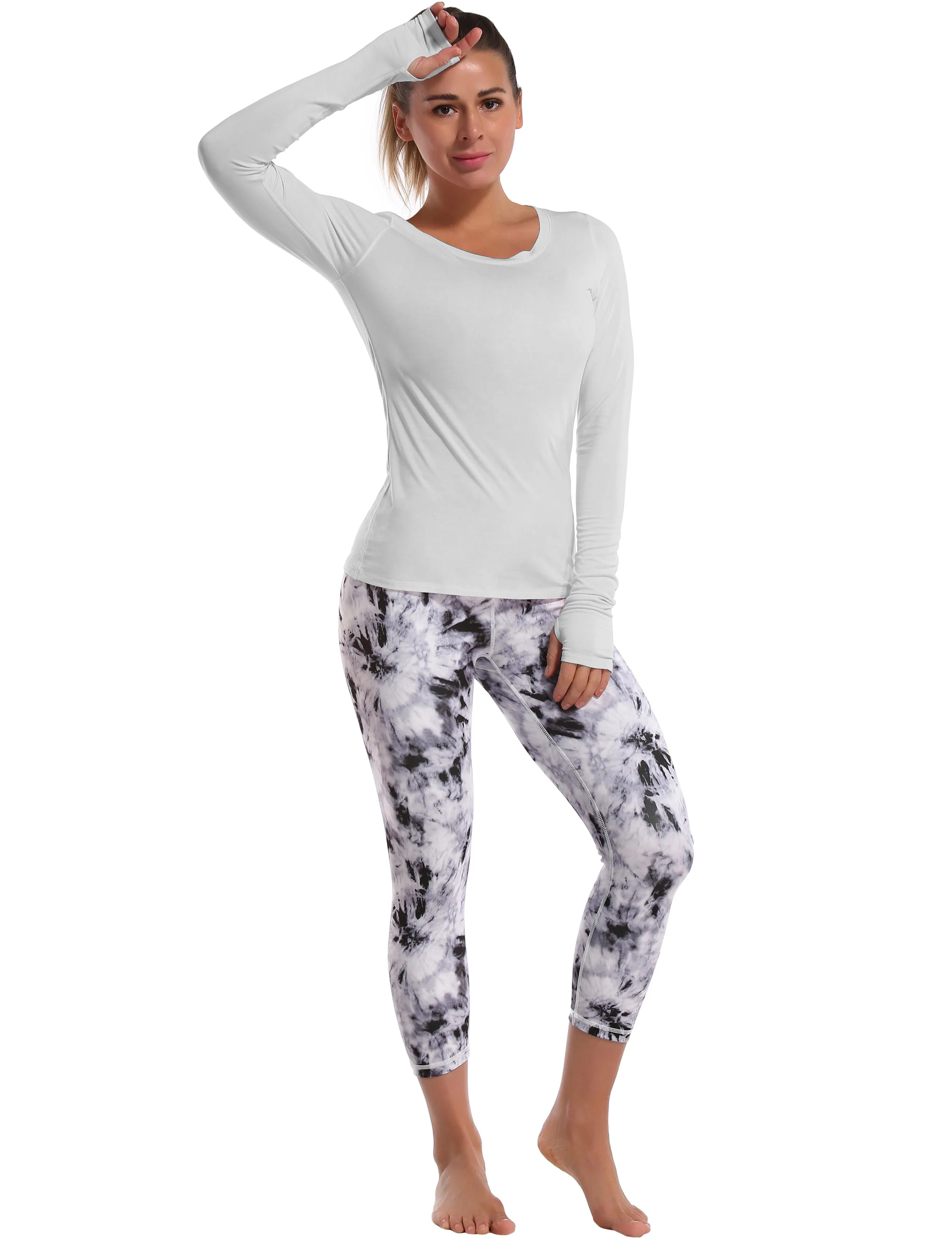 Athlete Long Sleeve Tops lightgray ins_Gym