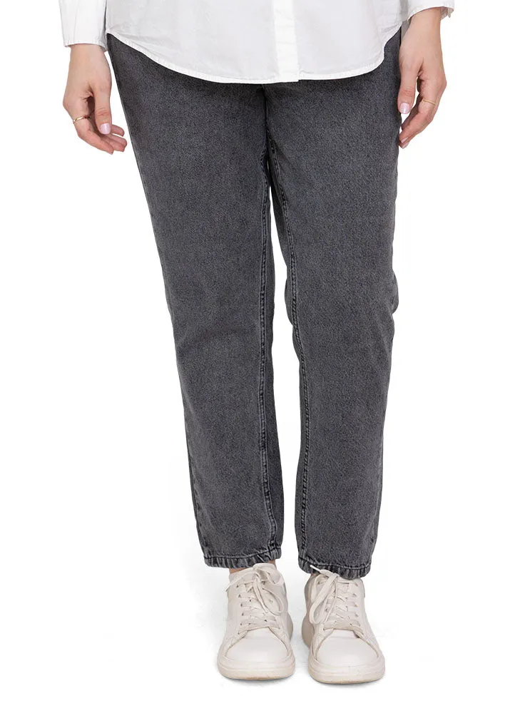 Black 1 Mom-Fit Jeans