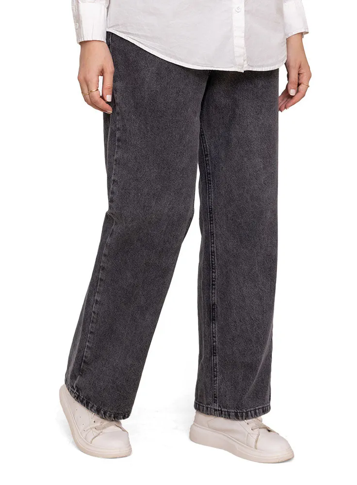 Black 4 Wide Jeans