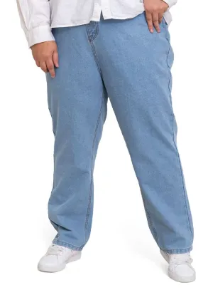 Blue 10 Plus Size-Momfit Jeans