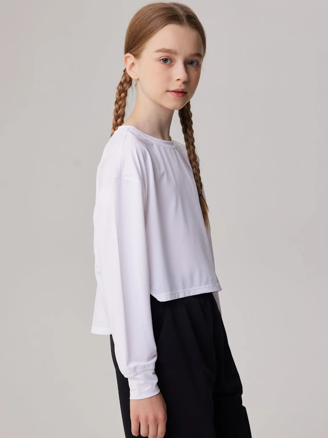 Breathable Loose Longsleeve Cut-Off Pullover