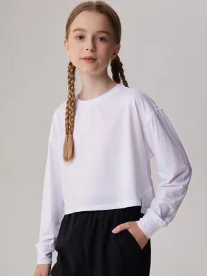 Breathable Loose Longsleeve Cut-Off Pullover