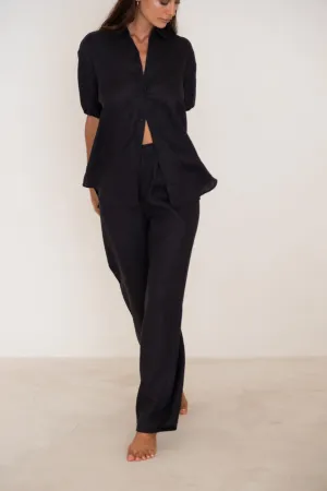 Cabana Pant Linen Black