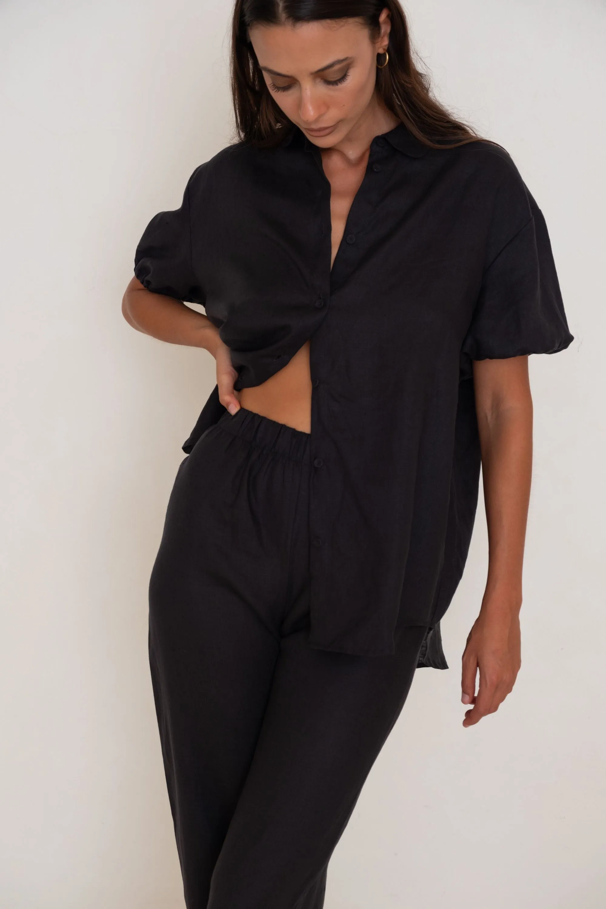 Cabana Pant Linen Black
