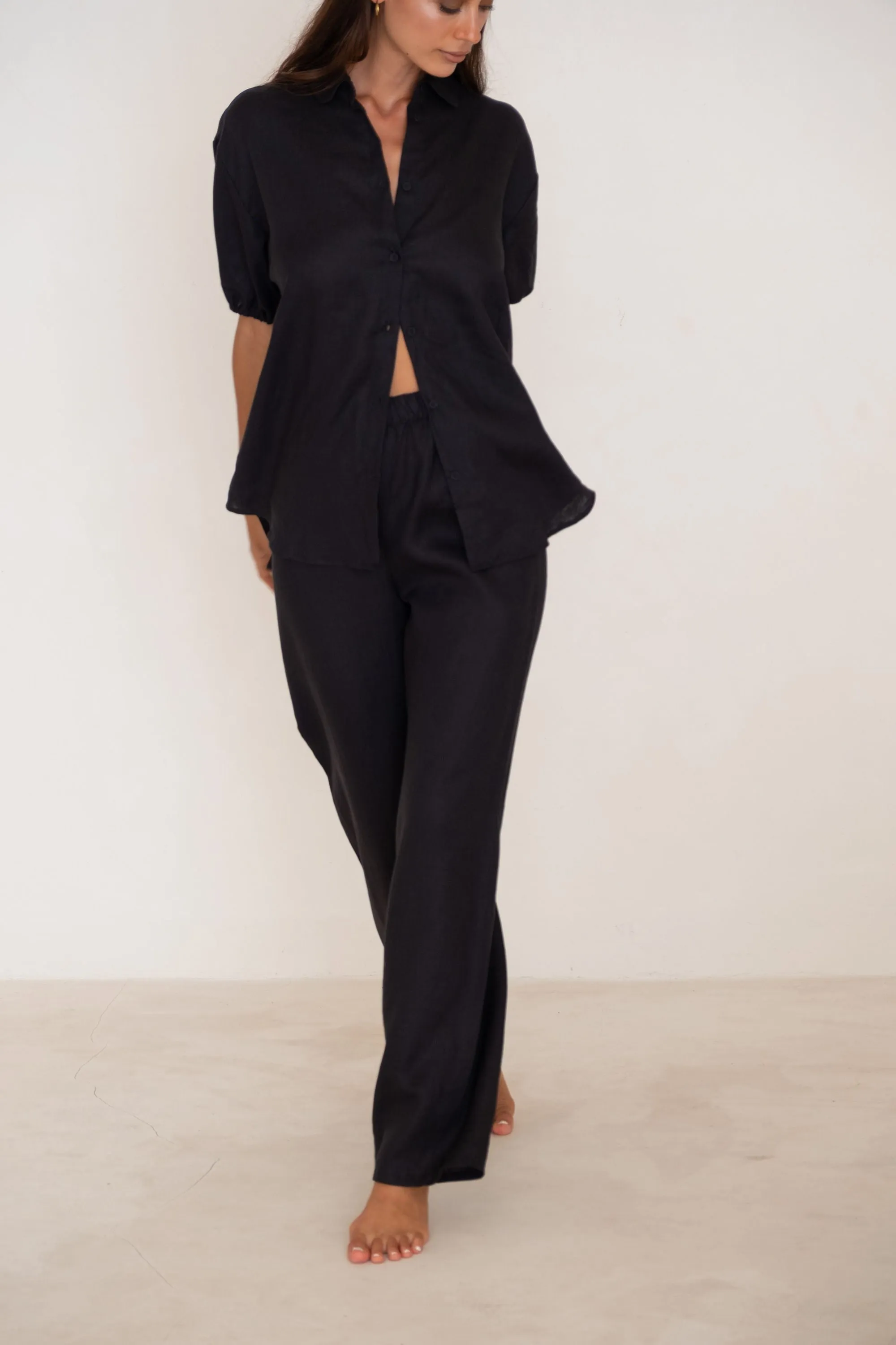 Cabana Pant Linen Black