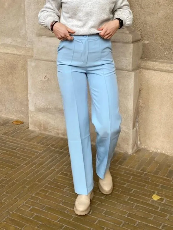 Classic wide pants baby blue