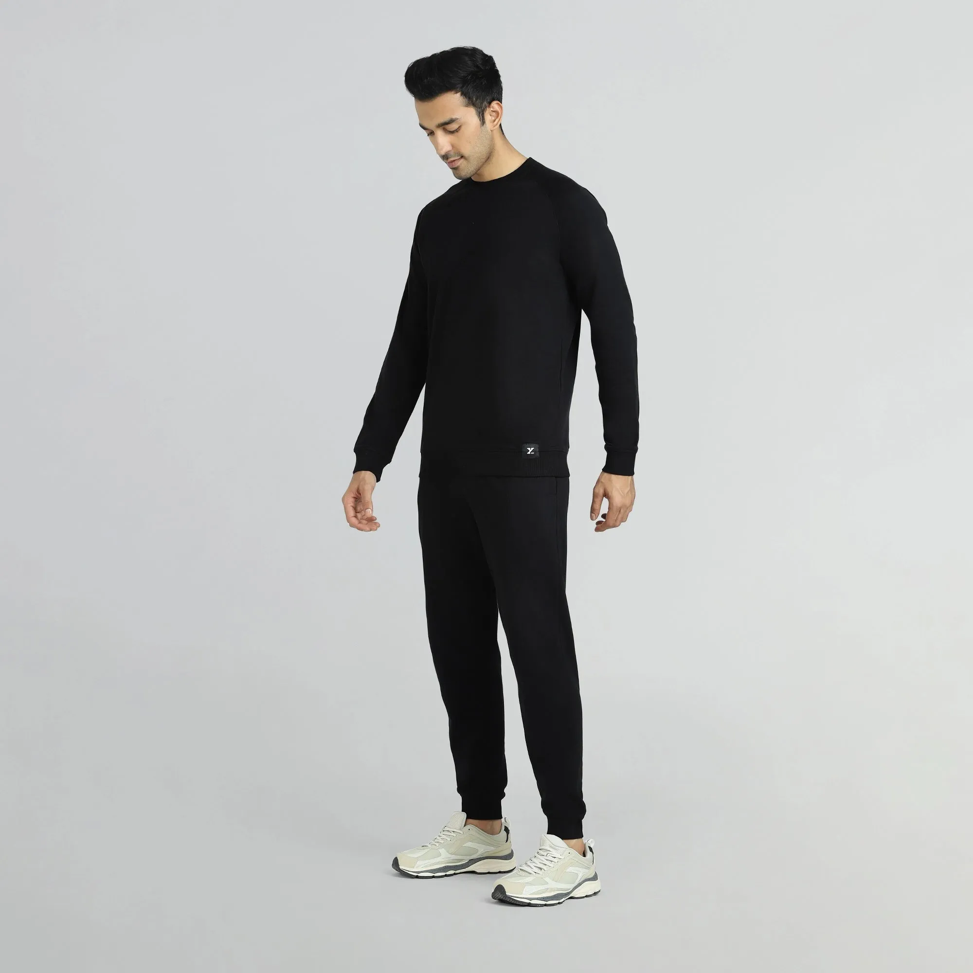 Cruze French Terry Cotton Sweatshirts Pitch Black