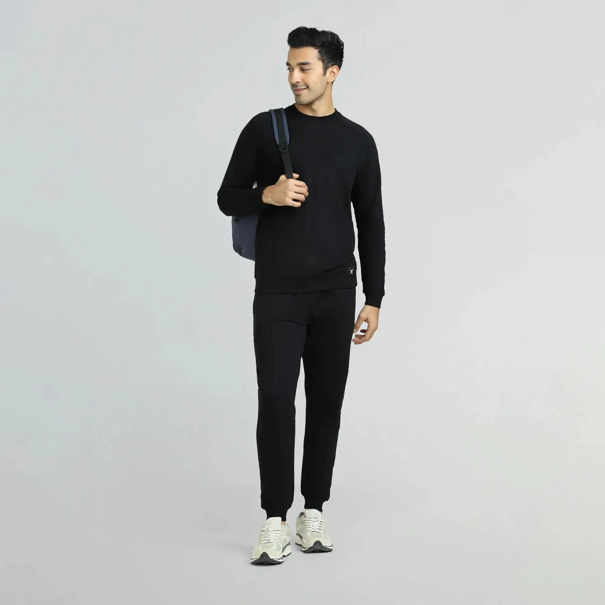 Cruze French Terry Cotton Sweatshirts Pitch Black