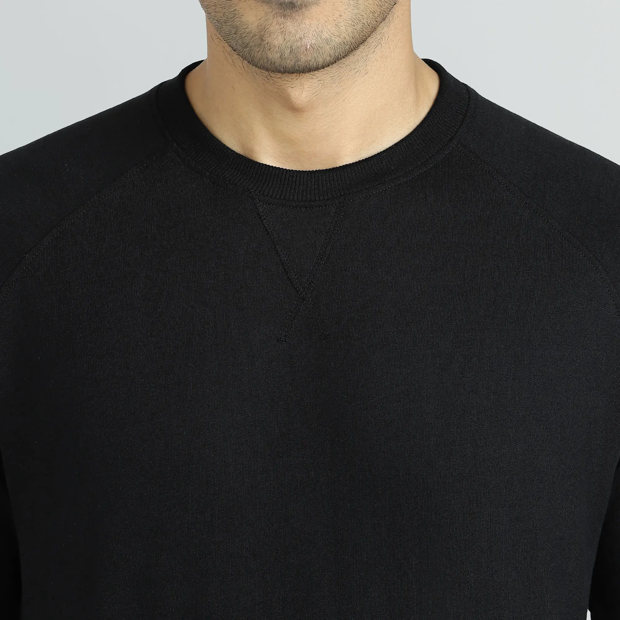 Cruze French Terry Cotton Sweatshirts Pitch Black
