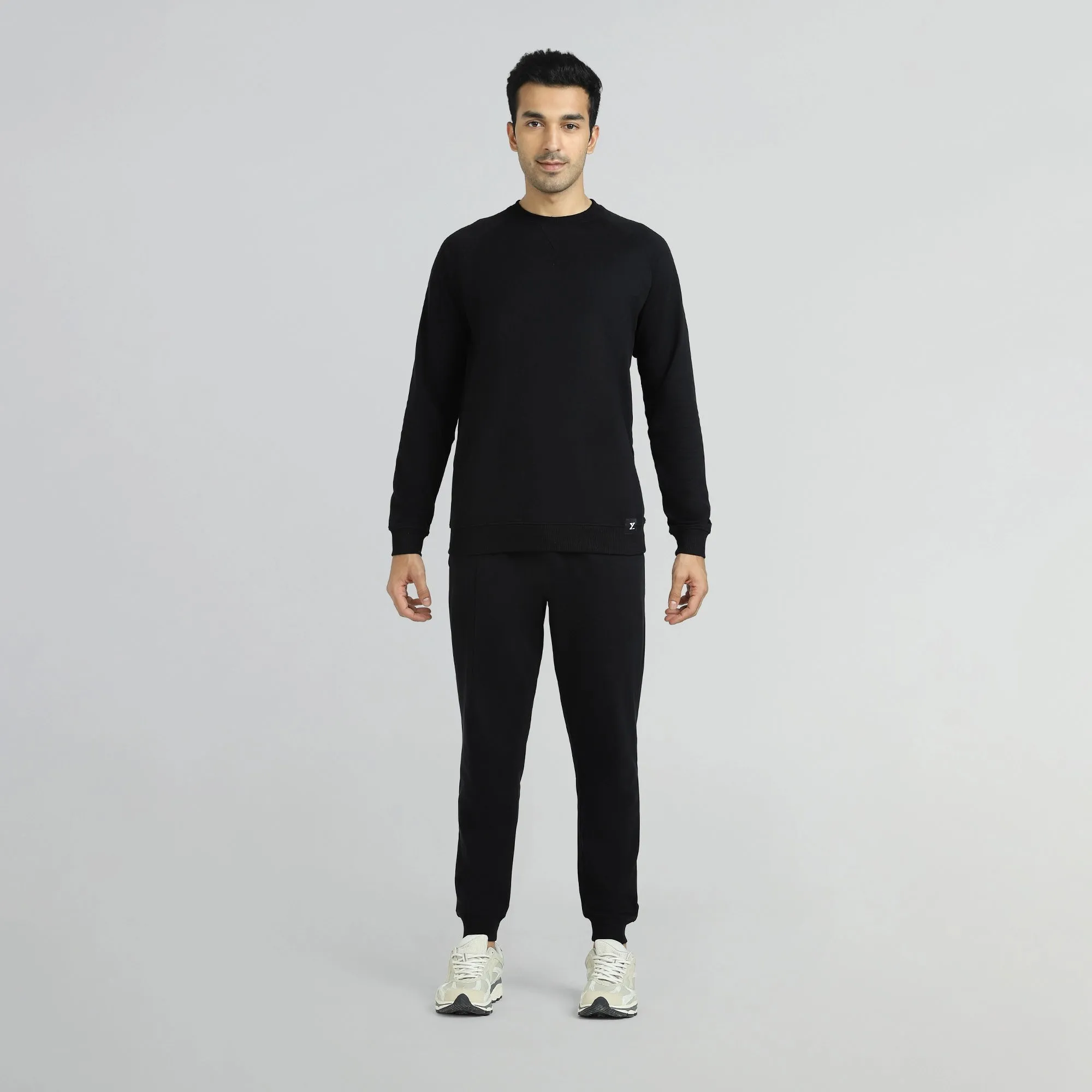 Cruze French Terry Cotton Sweatshirts Pitch Black
