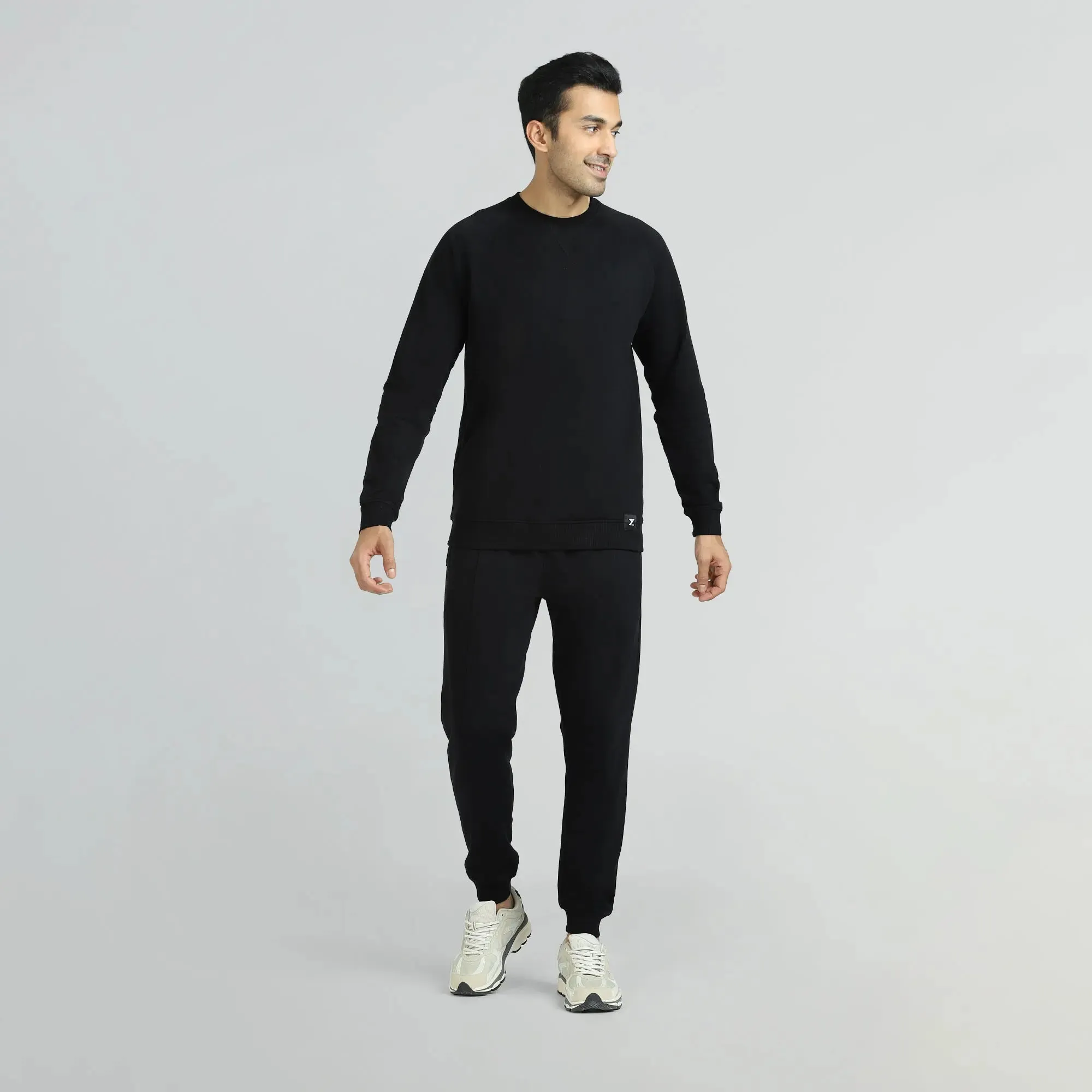 Cruze French Terry Cotton Sweatshirts Pitch Black