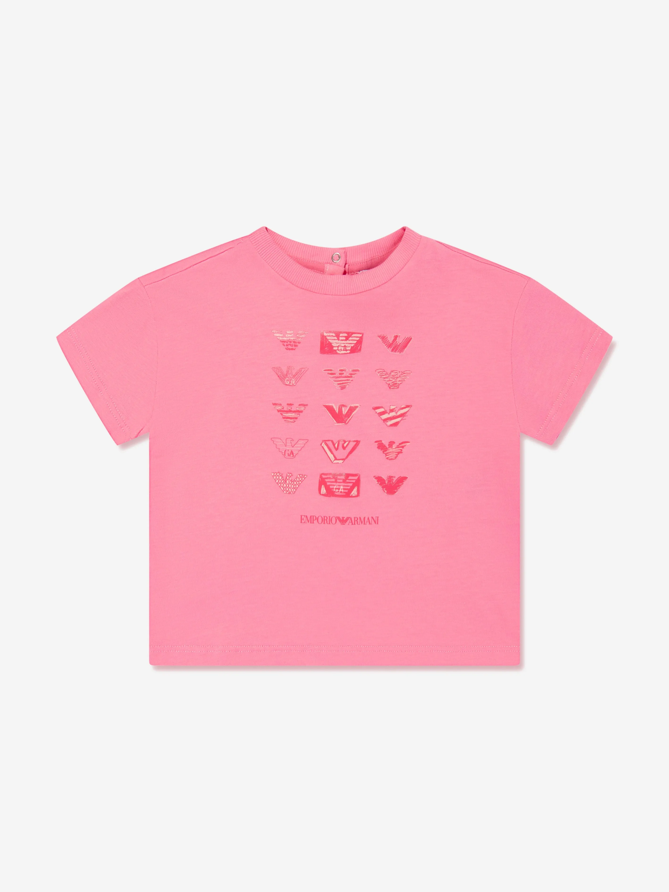 Emporio Armani Baby Girls 2 Pack T-Shirt Set in Multicolour