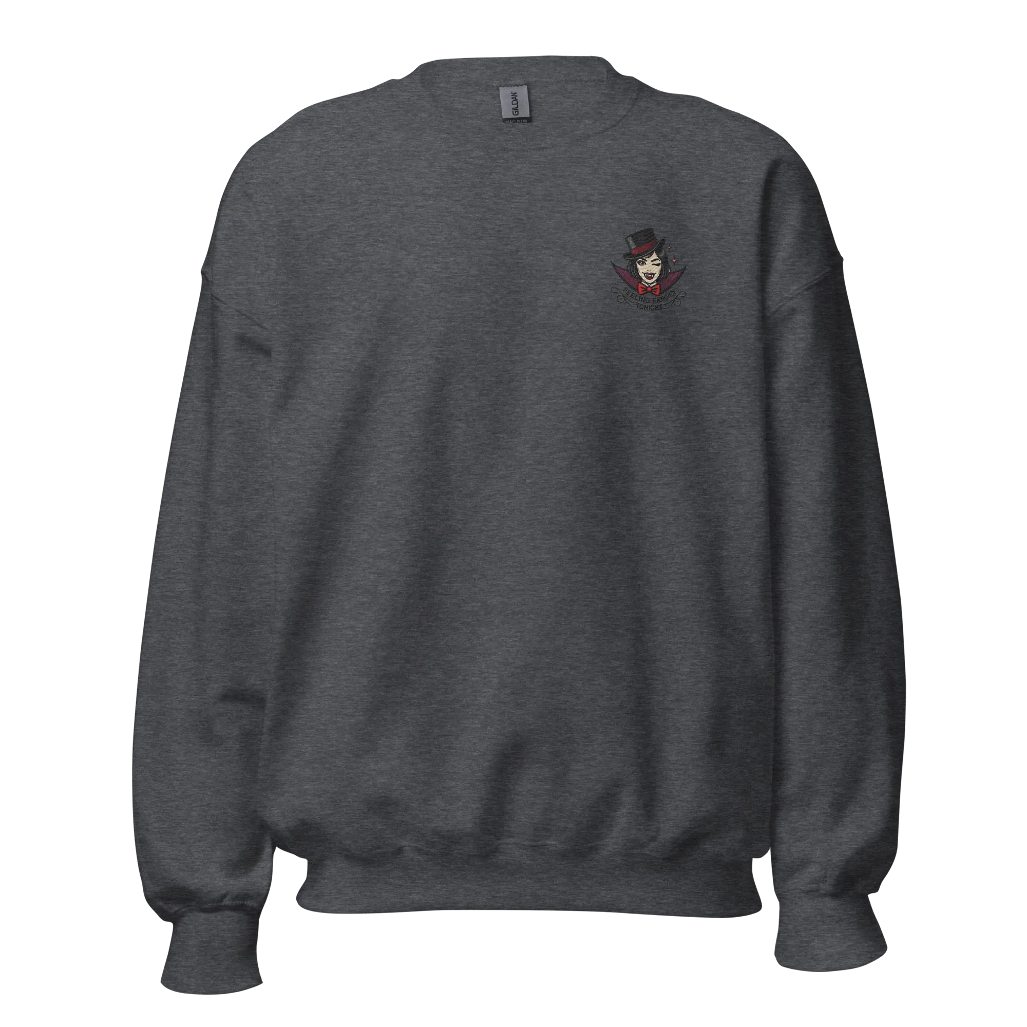 Feeling Fang-cy Tonight! - Halloween Sweatshirt - Vampire Fangs Halloween Sweatshirt