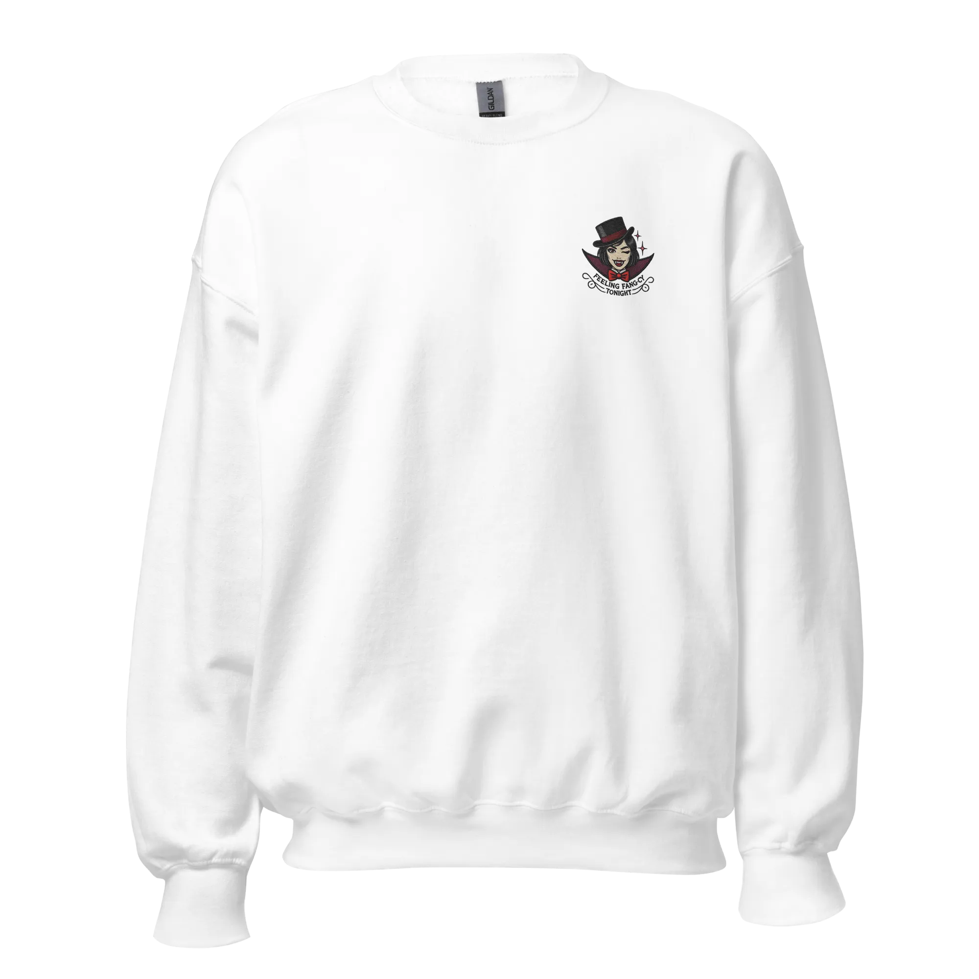 Feeling Fang-cy Tonight! - Halloween Sweatshirt - Vampire Fangs Halloween Sweatshirt