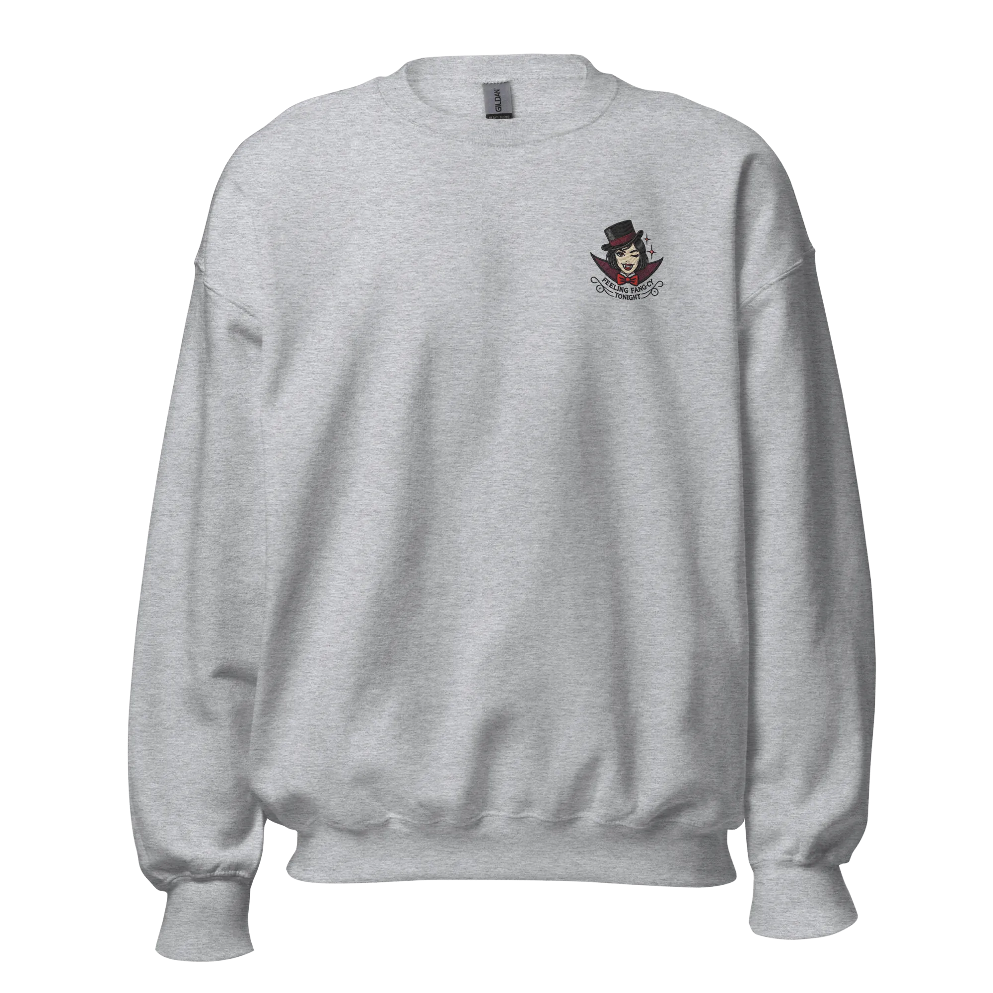 Feeling Fang-cy Tonight! - Halloween Sweatshirt - Vampire Fangs Halloween Sweatshirt