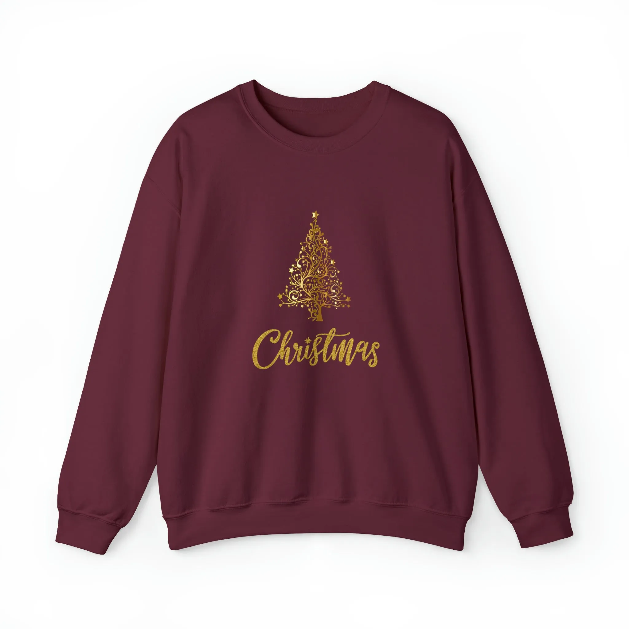 Gold Christmas Tree Christmas Sweatshirt, Womens Christmas Sweatshirt, Christmas Sweatshirts for Women, Christmas Women,Merry Christmas Sweatshirt
