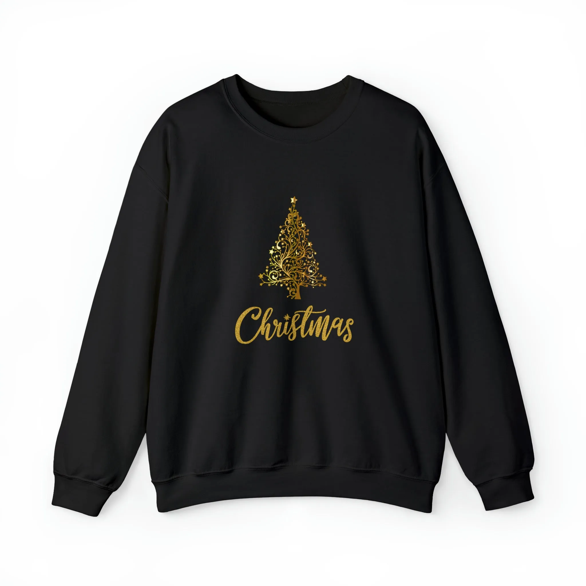 Gold Christmas Tree Christmas Sweatshirt, Womens Christmas Sweatshirt, Christmas Sweatshirts for Women, Christmas Women,Merry Christmas Sweatshirt