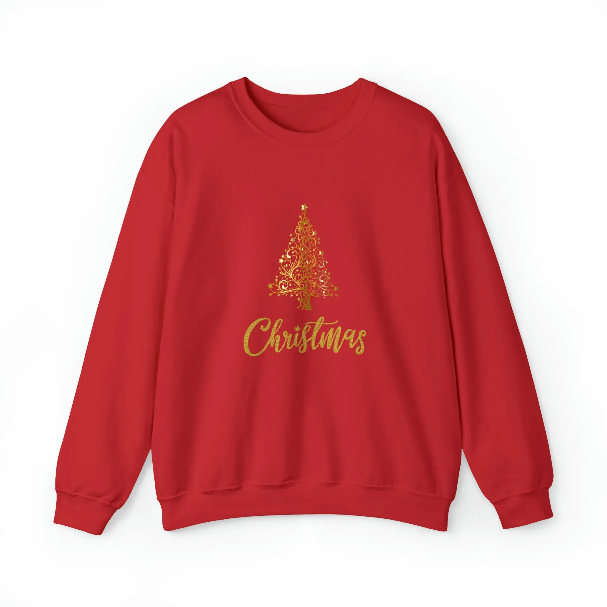 Gold Christmas Tree Christmas Sweatshirt, Womens Christmas Sweatshirt, Christmas Sweatshirts for Women, Christmas Women,Merry Christmas Sweatshirt