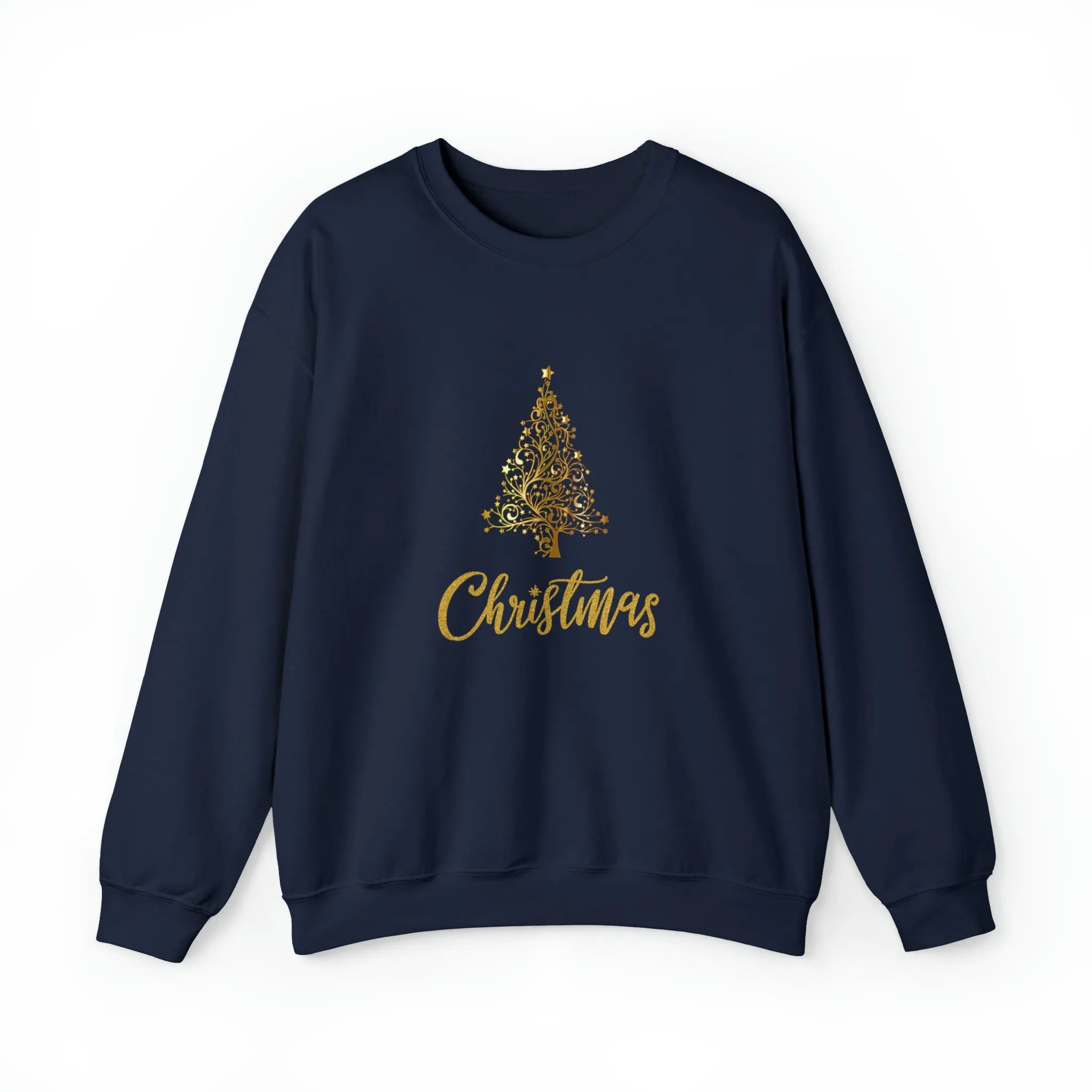 Gold Christmas Tree Christmas Sweatshirt, Womens Christmas Sweatshirt, Christmas Sweatshirts for Women, Christmas Women,Merry Christmas Sweatshirt