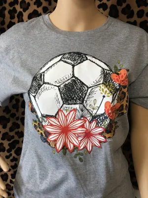 Gray Soccer Ball Tee
