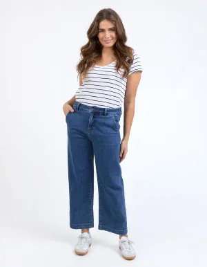 Izzy Wide Leg Jeans - Dark Blue Wash