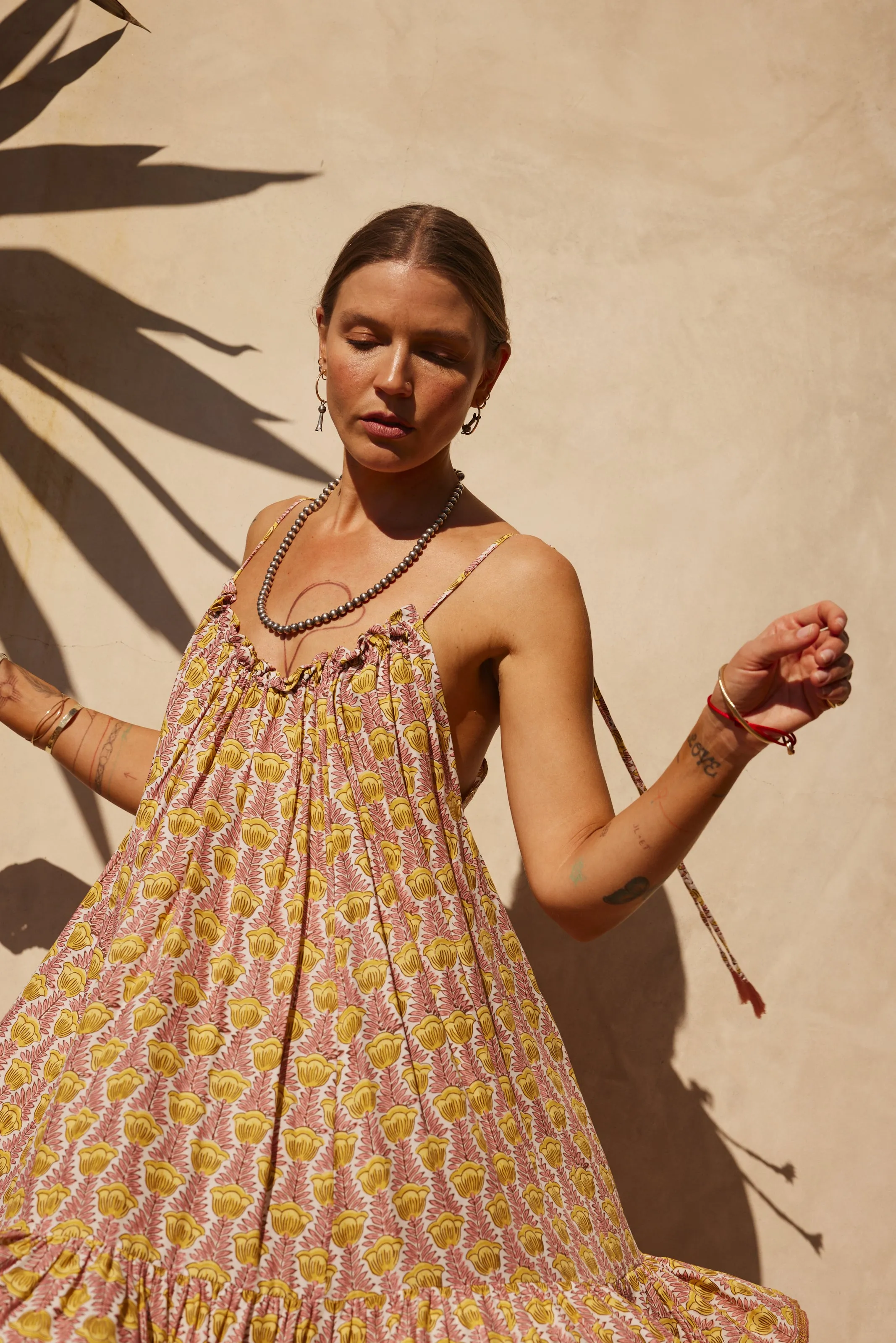Jerusha mini dress in tulip bahamas pink