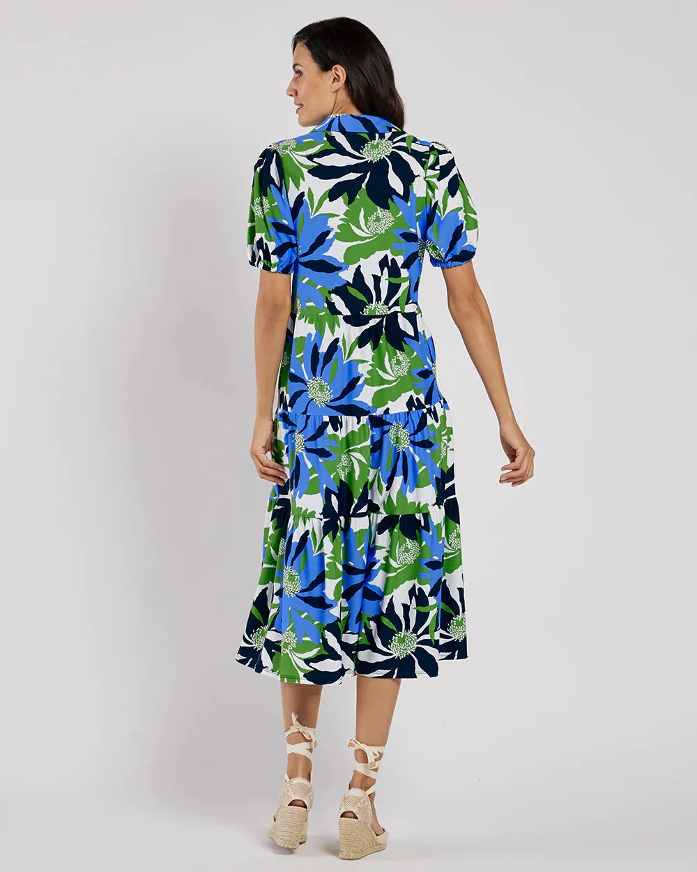 Jude Connally Portia Dress Gilded Jude Cloth Wild Blossom Blue