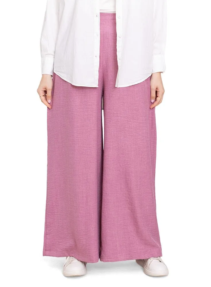 Kashmir linen Wide Leg
