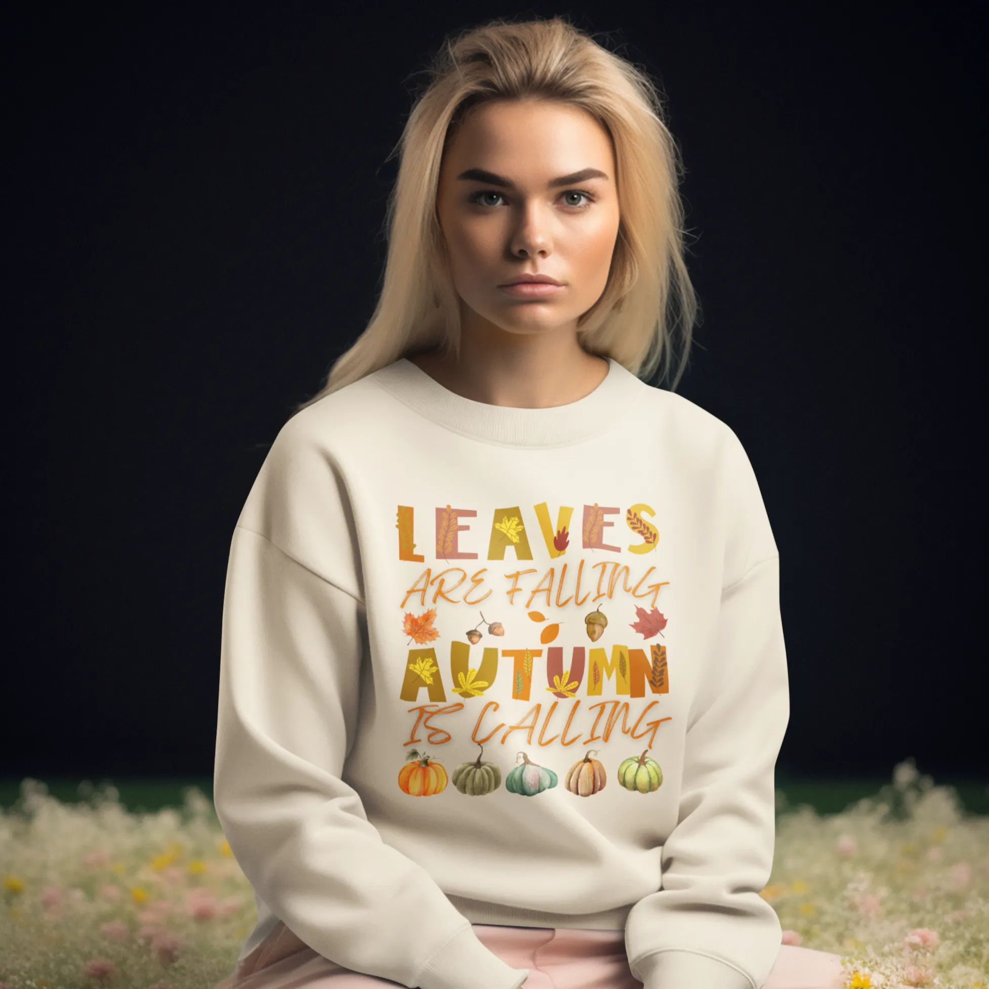 Leaves are Falling Autumn is Calling Sweatshirt, Autumn Leaves Sweatshirt, Autumn Skeleton Shirt, Pumpkin Fall Sweatshirt, Fall Sweatshirt