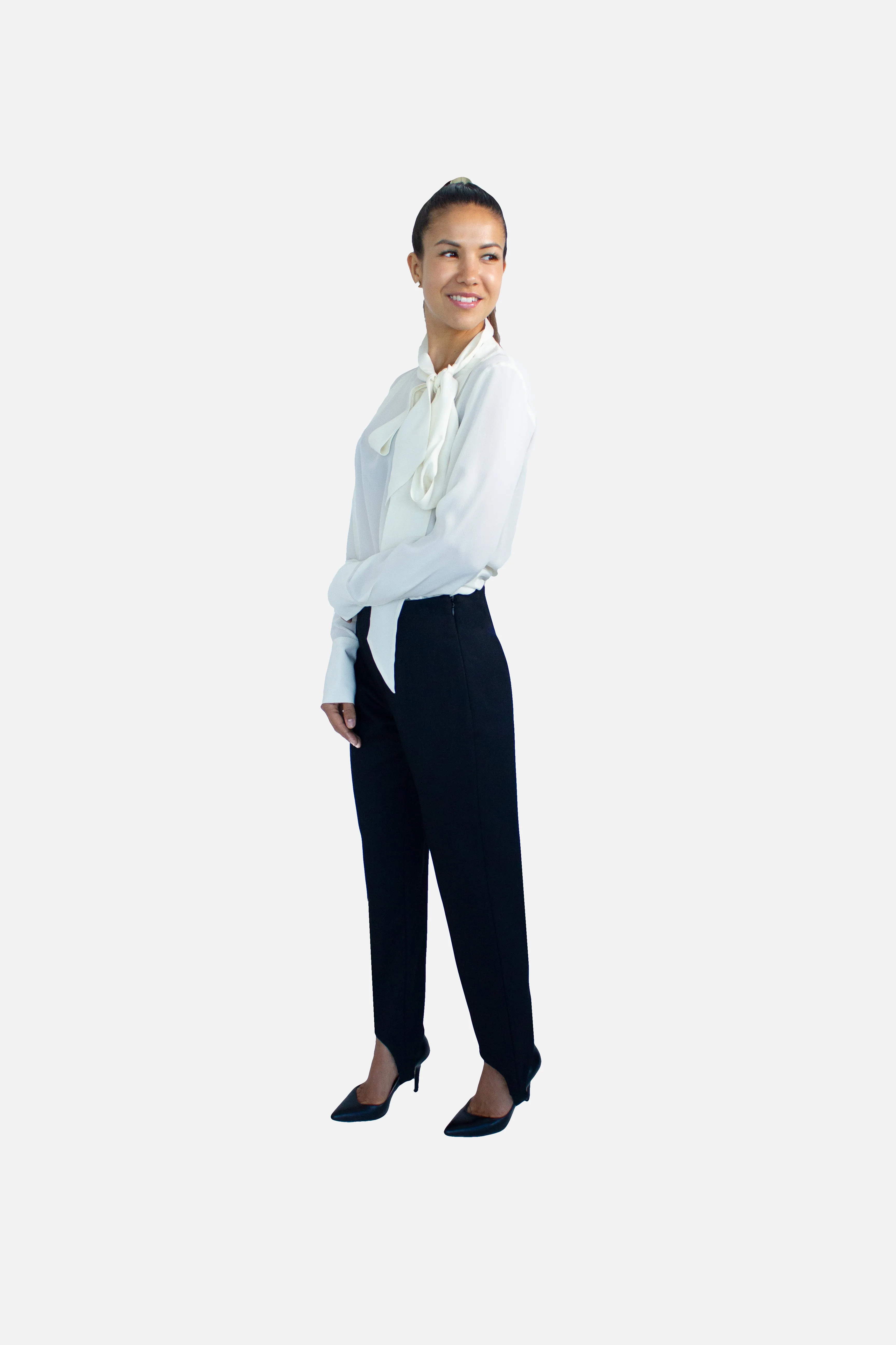 Pussy-Bow Silk Blouse