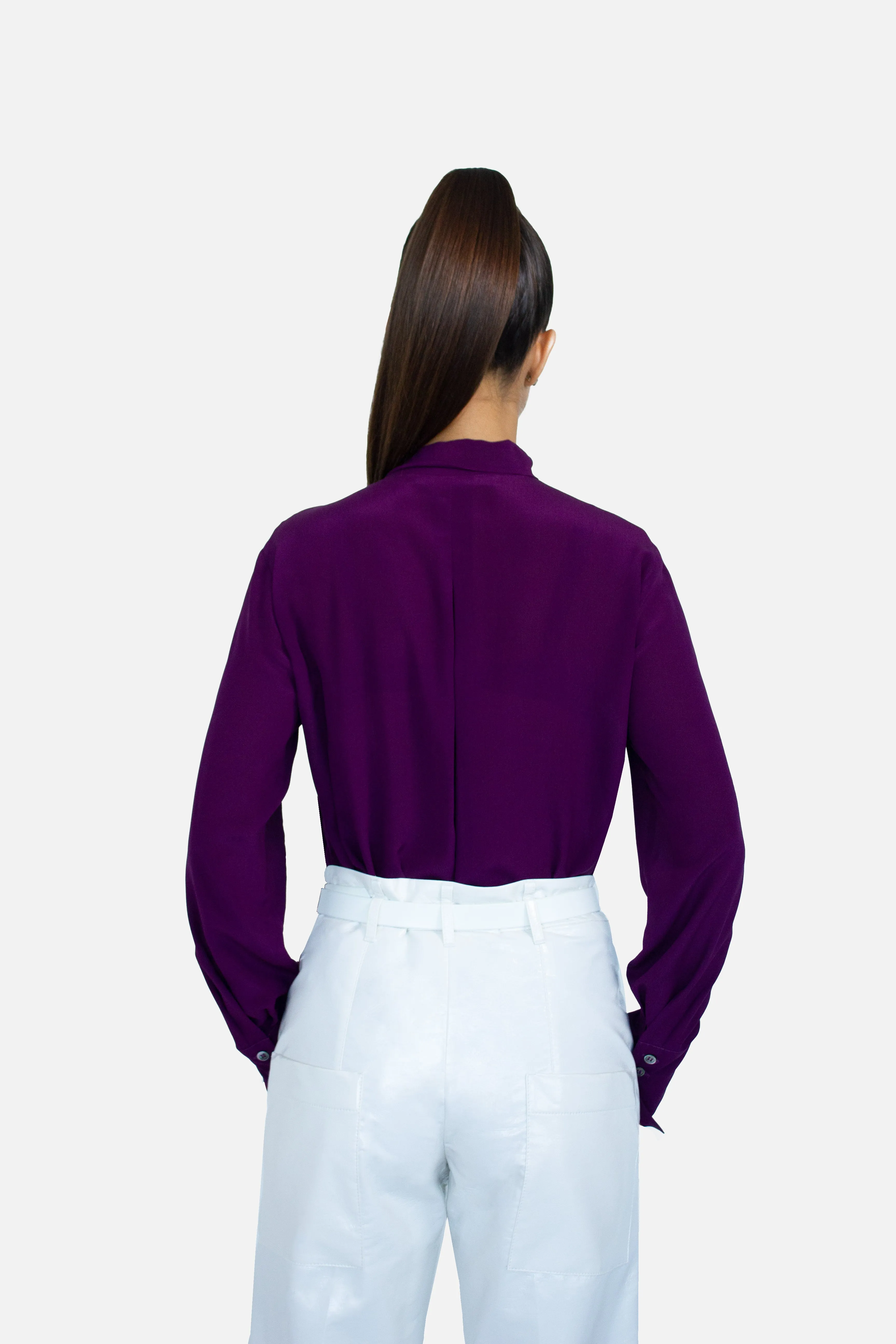 Pussy-Bow Silk Blouse