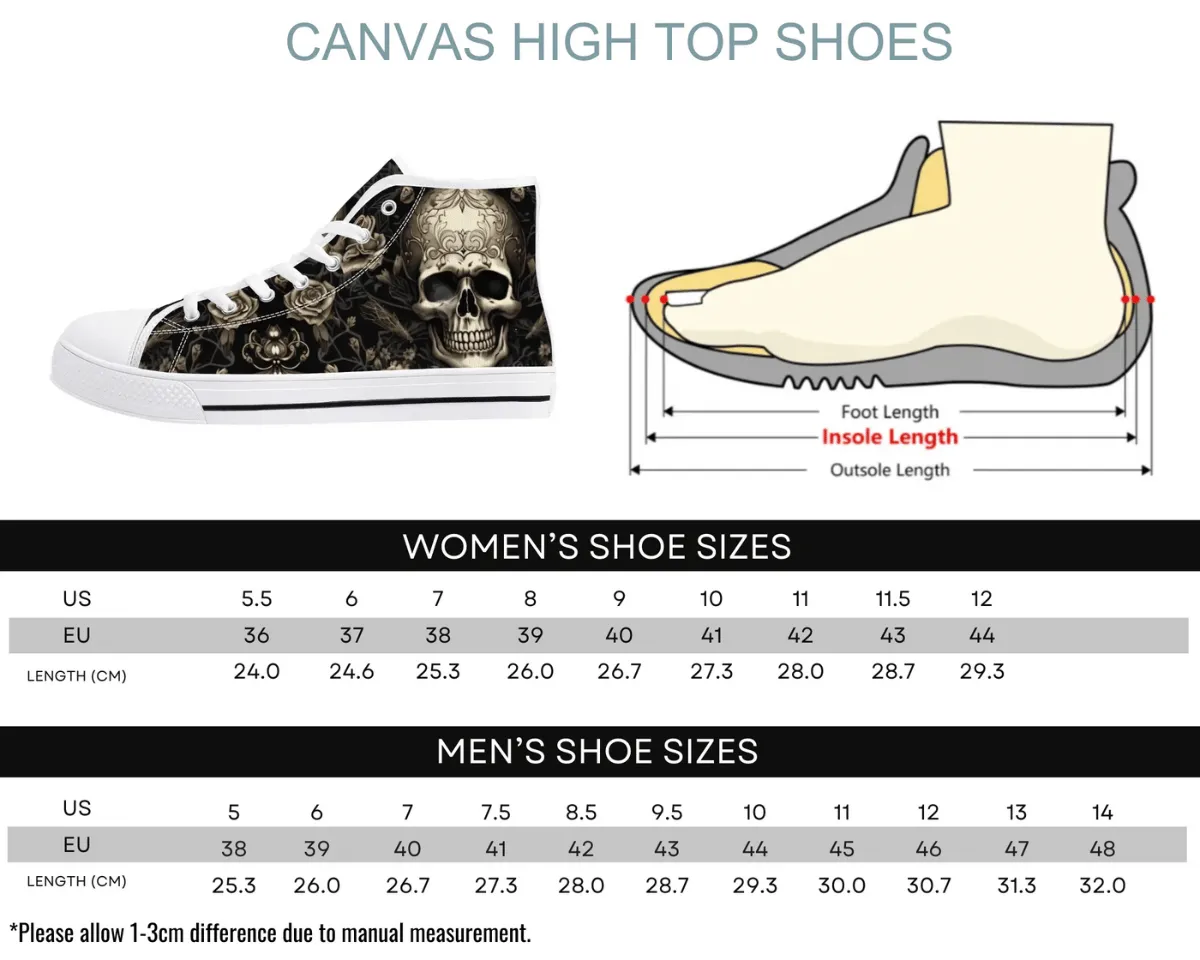 Rustic Skull High Tops