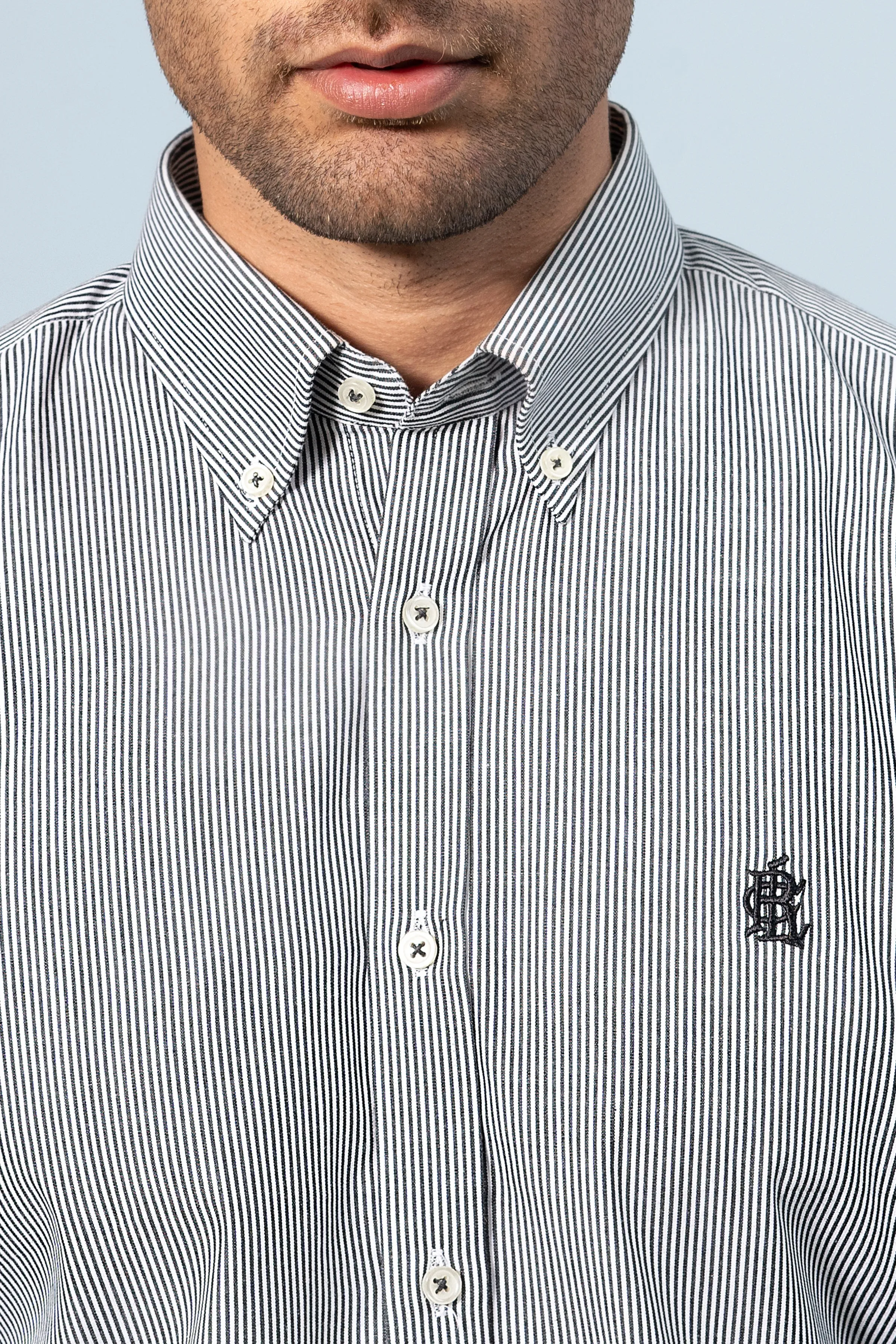 SEMI FORMAL SHIRTS GREY STRIPER
