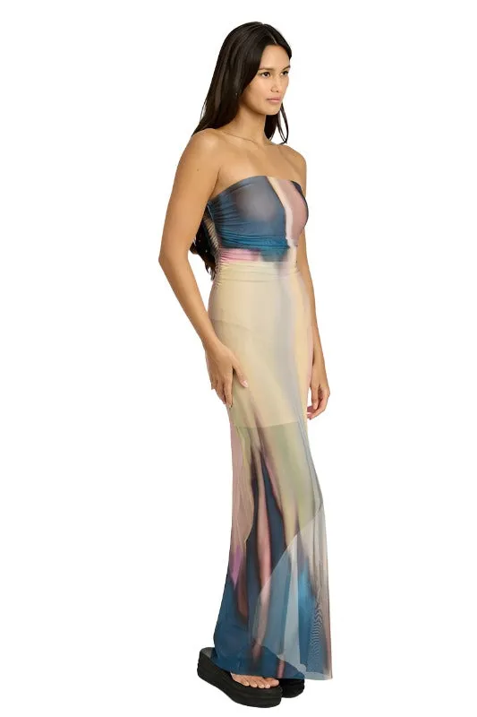 SHIRRED TUBE MAXI DRESS