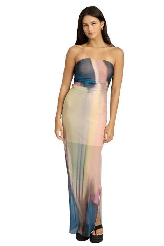 SHIRRED TUBE MAXI DRESS