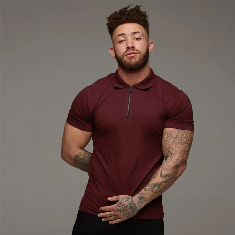 Short Sleeve Polo Workout T-Shirt