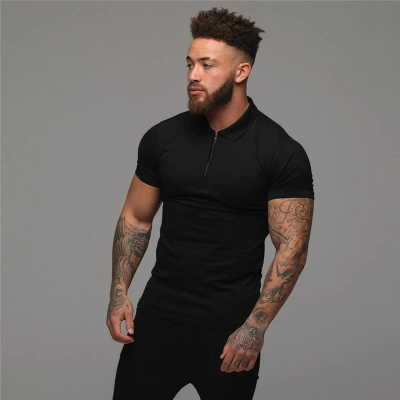 Short Sleeve Polo Workout T-Shirt