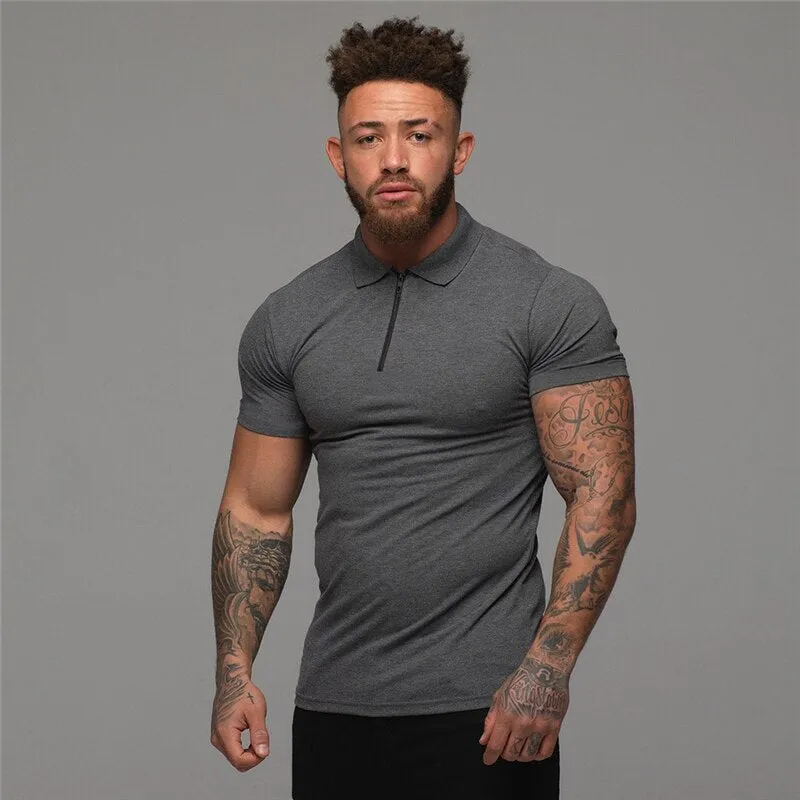 Short Sleeve Polo Workout T-Shirt