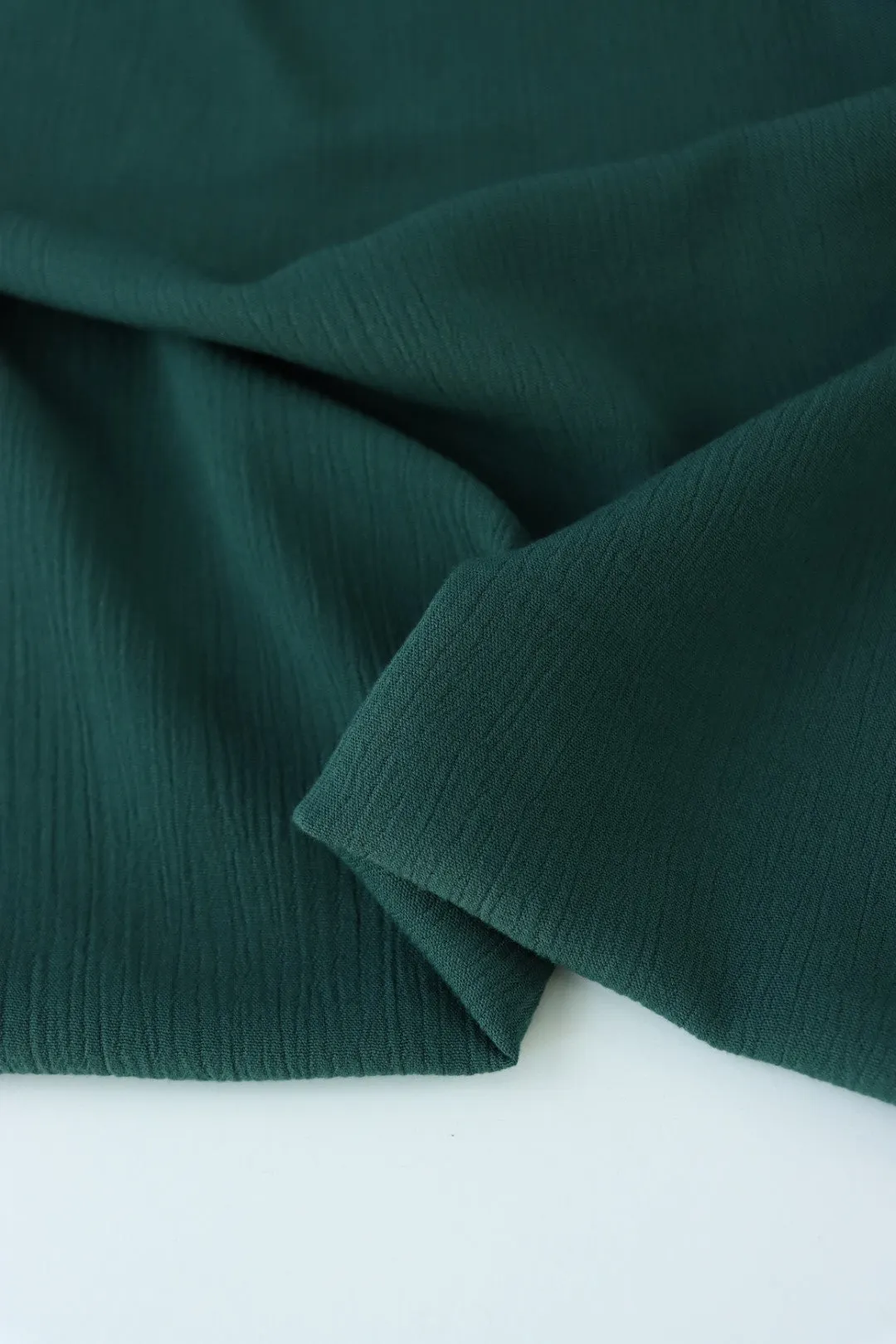 Spruce Green Rayon Crinkle