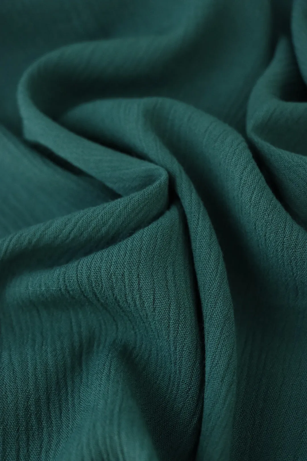 Spruce Green Rayon Crinkle