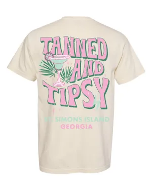 St. Simons Island Tanned and Tipsy Tee • Off White