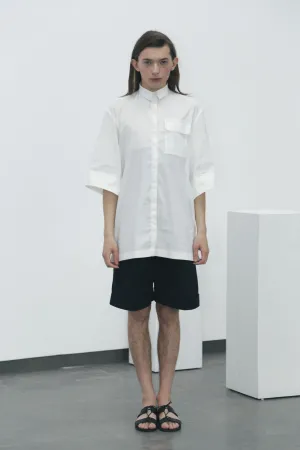 White wide-sleeved shirt