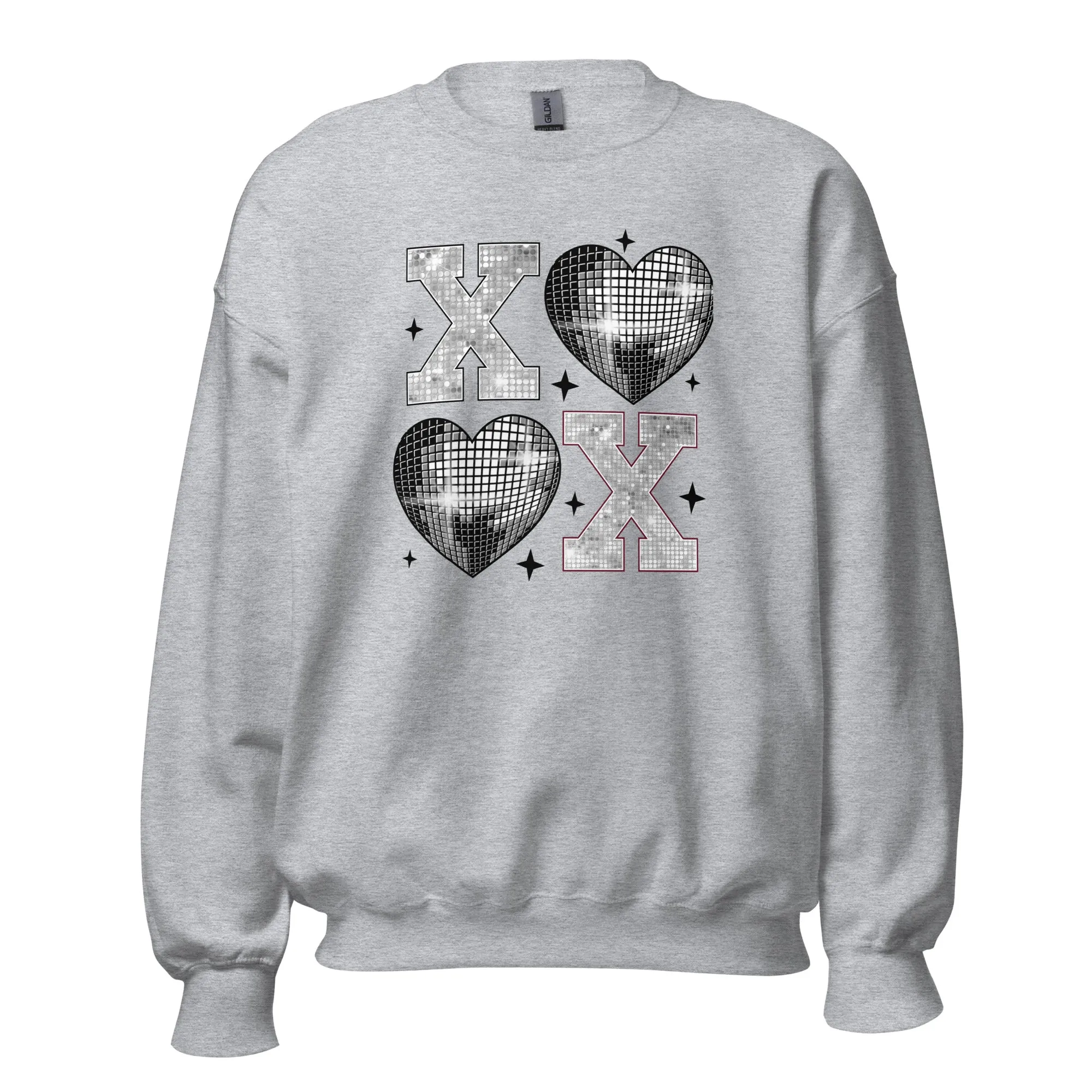 XOXO Silver - Valentine’s Day Sweatshirt – Cozy & Stylish Love-Inspired