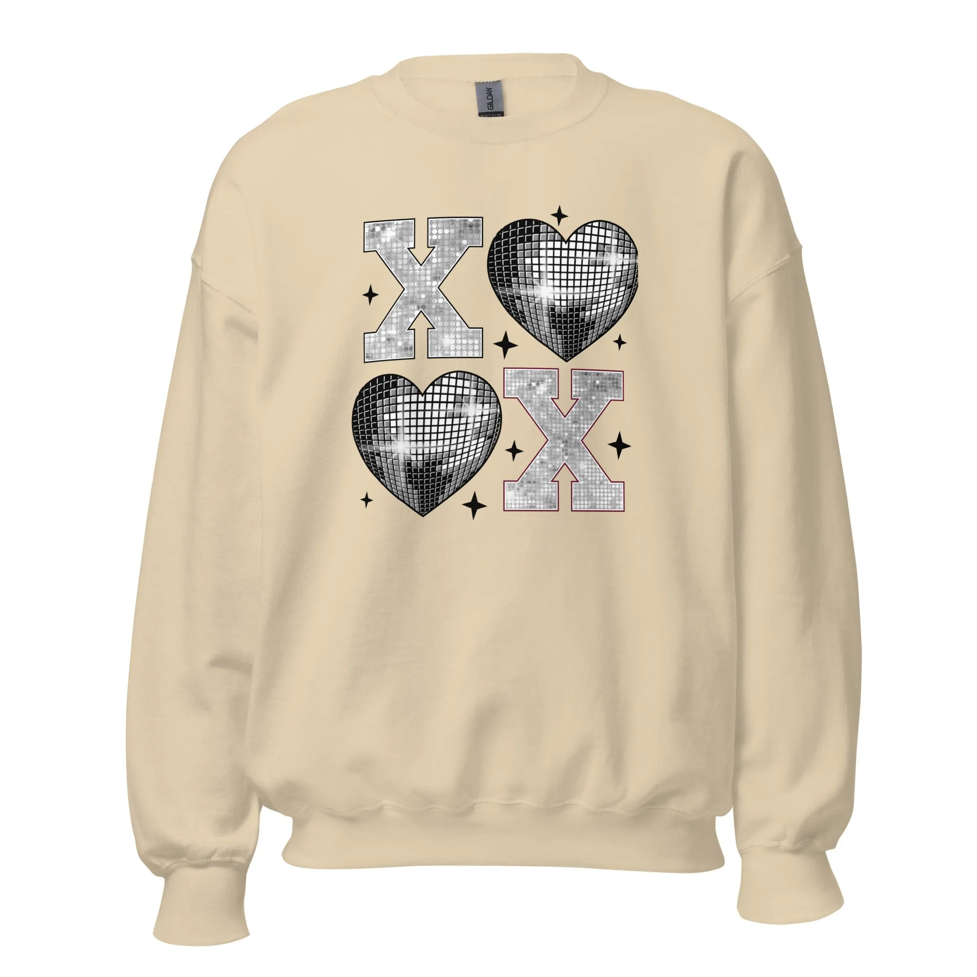 XOXO Silver - Valentine’s Day Sweatshirt – Cozy & Stylish Love-Inspired